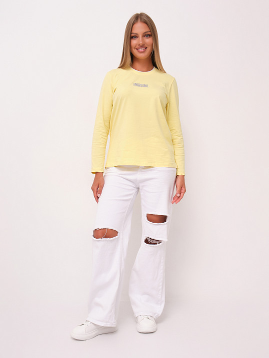 Лонгслив женский Сигма лимон