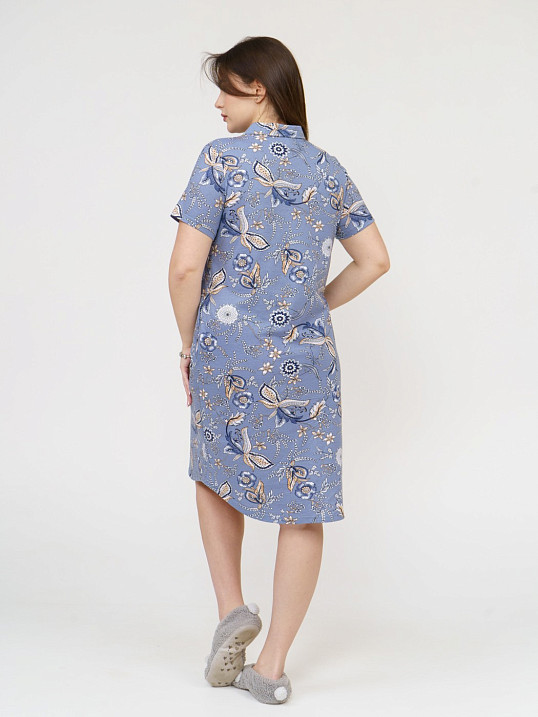 Халат Анна атлантик/цветы