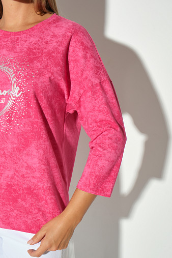 Лонгслив жен. Гламур варенка фуксия