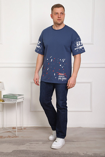 Футболка мужская Дорс футер св.индиго