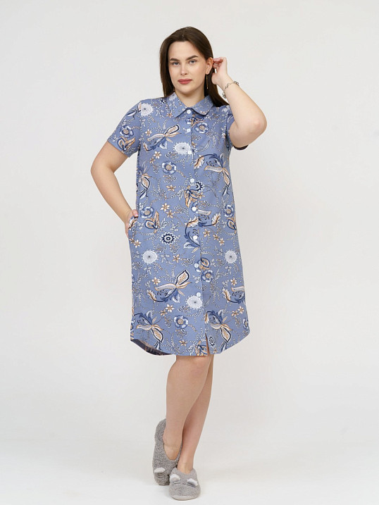 Халат Анна атлантик/цветы