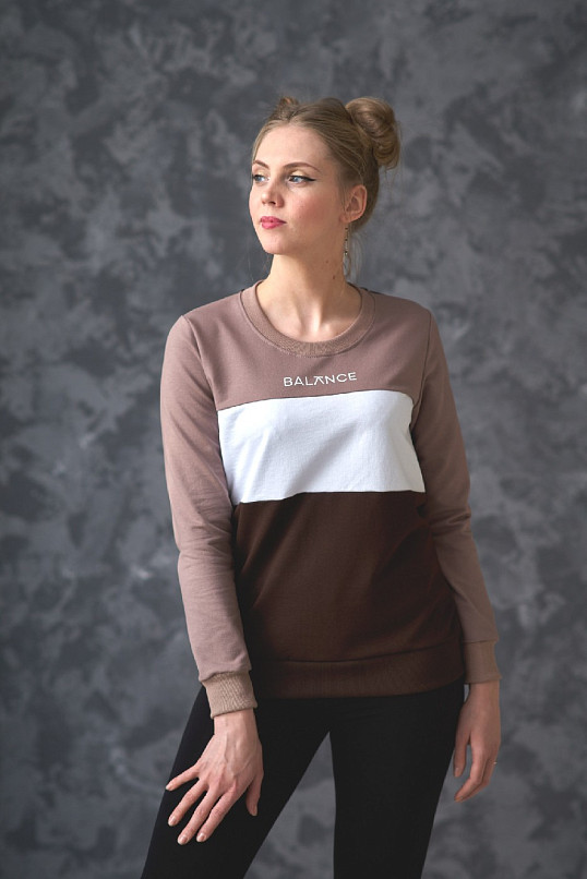 Толстовка женская Триколор шоколад