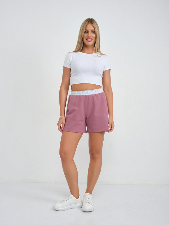 Шорты женские Рокси футер брусника