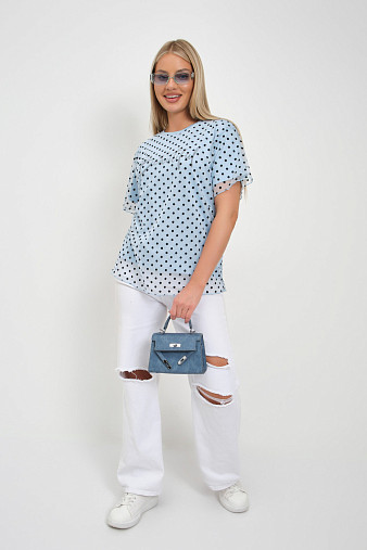 Футболка женская Бьюти вискоза голубой