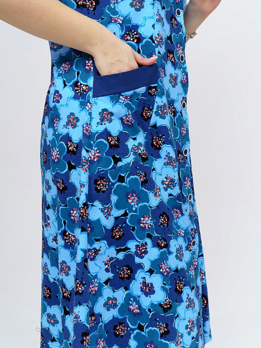 Халат Дыхание Лета петроль/цветы