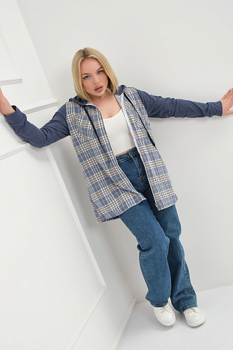 Рубашка Азарт-2 синий/клетка