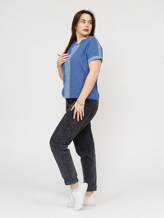 Футболка женская Моника индиго/меланж