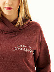 Толстовка женская ТЖФ-06 бордо/меланж