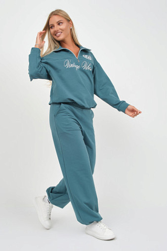 Костюм женский Верона однотонный изумруд