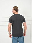 Футболка мужская Респект антрацит/меланж