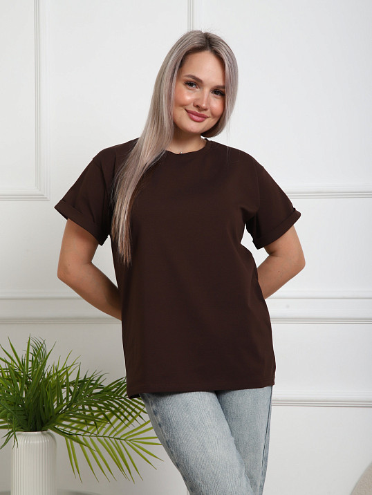 Футболка женская Классика шоколад