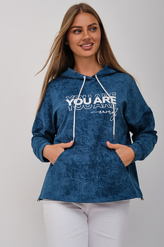 Толстовка женская Винтаж петроль