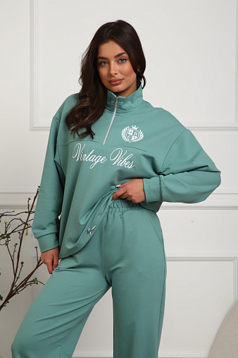 Костюм женский Верона однотонный св.изумруд