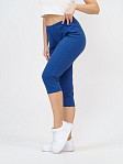 Бриджи кулирка с лайкрой однотонные индиго