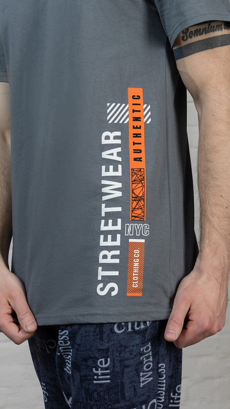 Футболка мужская Норд серый