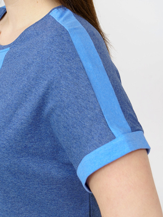 Футболка женская Моника индиго/меланж