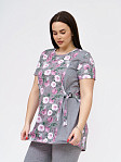 Костюм Симона серый/цветы