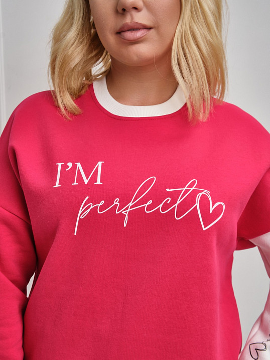 Толстовка женская Медея начес фуксия