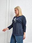 Лонгслив женский Шармэль синий