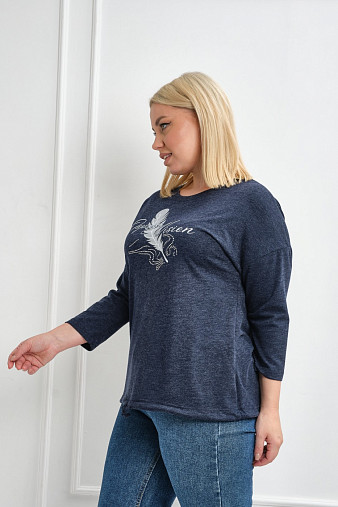 Лонгслив женский Шармэль синий