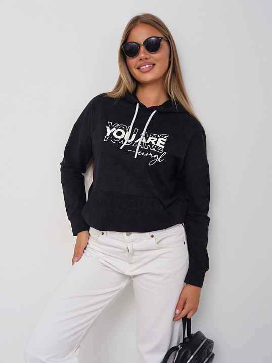 Толстовка женская Винтаж черный