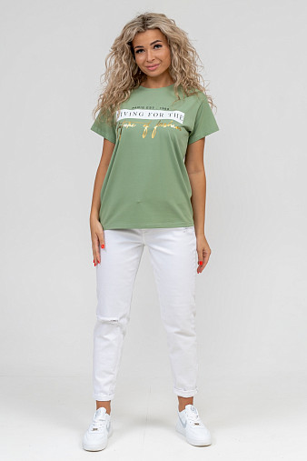 Футболка женская Имидж фисташка