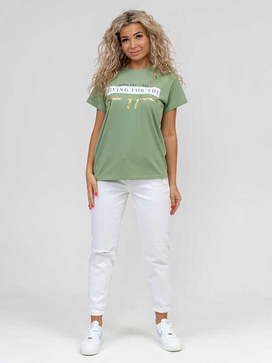 Футболка женская Имидж фисташка