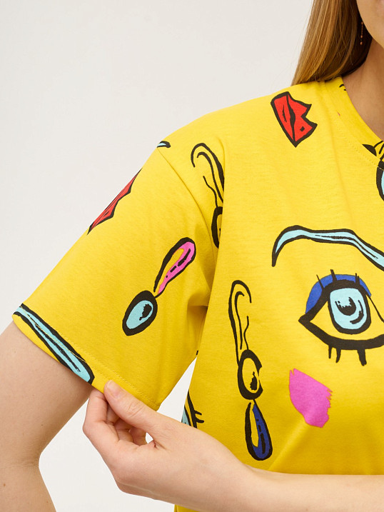 Футболка женская Краш желтая