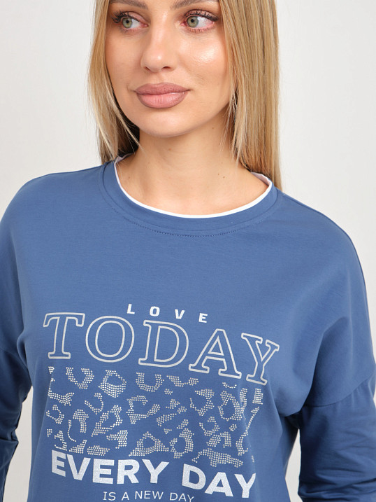 Лонгслив женский Лео св.индиго