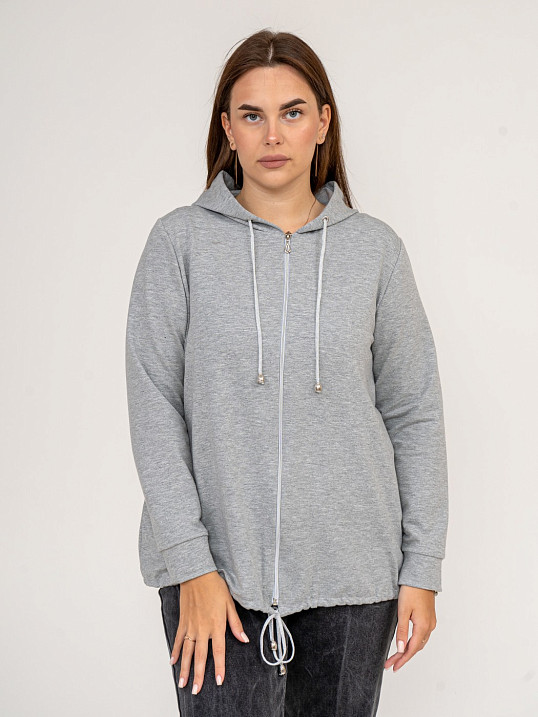 Толстовка женская Мираж футер серый