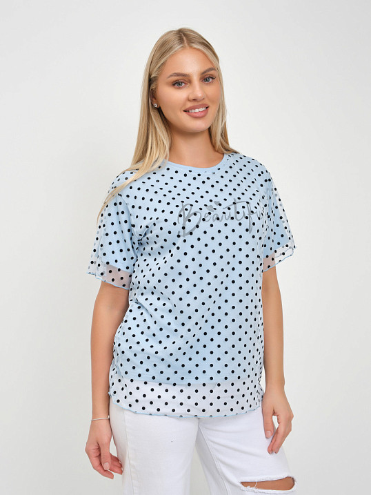 Футболка женская Бьюти вискоза голубой