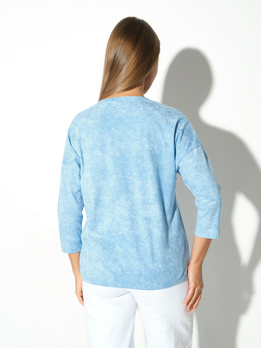 Лонгслив жен. Гламур варенка голубой