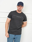 Футболка мужская Респект антрацит/меланж