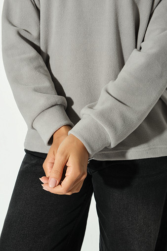 Толстовка жен. Тренд-2 флис св.серый