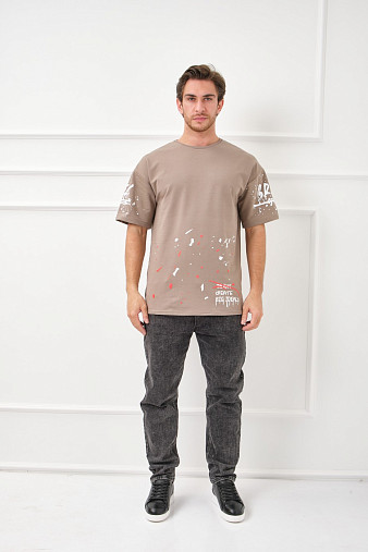 Футболка мужская Дорс футер бежевый