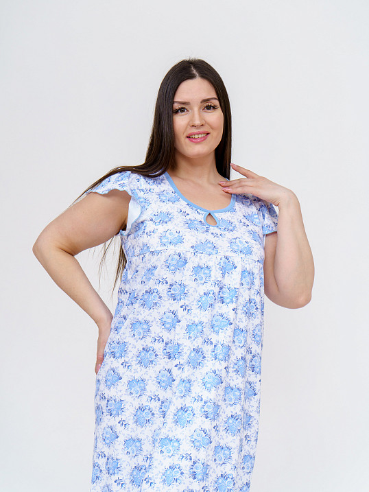 Ночная сорочка Крыло голубой