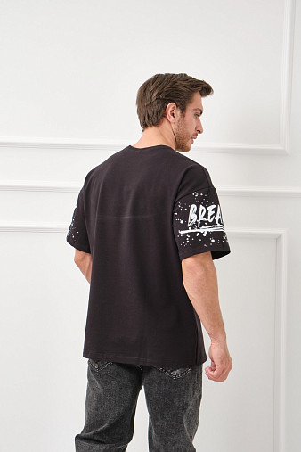 Футболка мужская Дорс футер черный