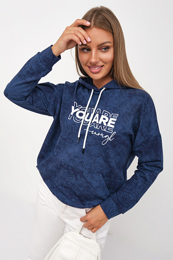 Толстовка женская Винтаж индиго