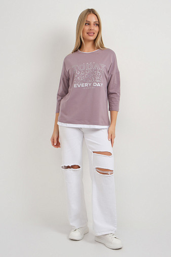 Лонгслив женский Лео корица