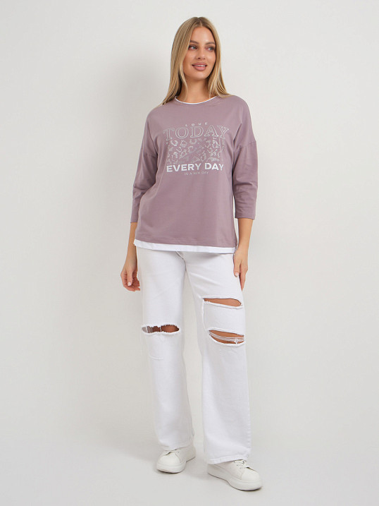 Лонгслив женский Лео корица