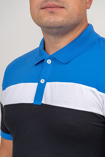 Рубашка-Поло арт.5903 комб. голубой