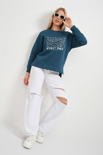 Свитшот женский Лео петроль