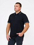 Поло мужское ПИКЕ черный  М5246