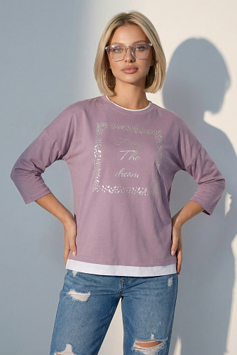 Лонгслив жен. Асти св.лиловый