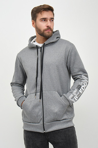 Толстовка муж. Дэнди 3-х нитка начес серый