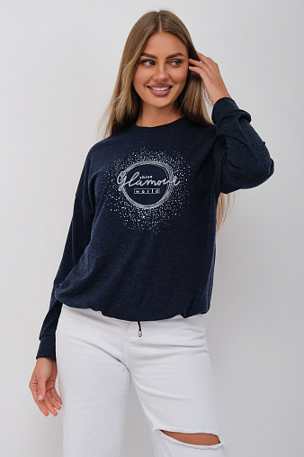 Джемпер жен. Гламур ангора синий