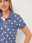 Рубашка Акцент джинс/горох