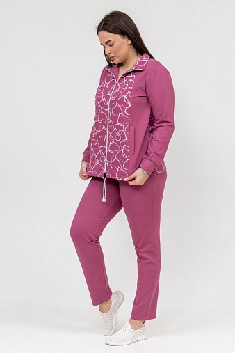 Костюм Теплый вечер брусника/сердца