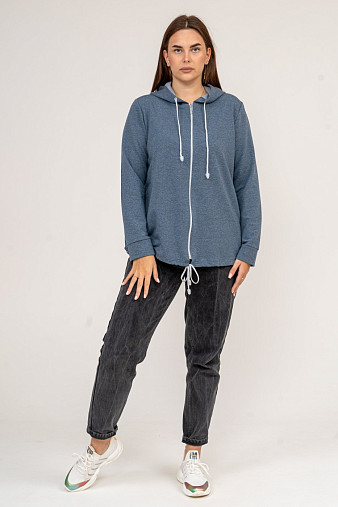 Толстовка женская Мираж футер индиго