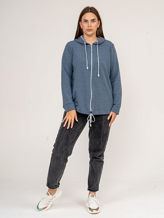 Толстовка женская Мираж футер индиго